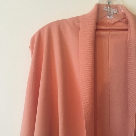 Donna Karan Blush Pink/Peach Knit Duster Vest - Picture 3 of 6